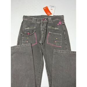 NWT Oxbow Girls Jeans Straight Leg Pink Trim Size 16